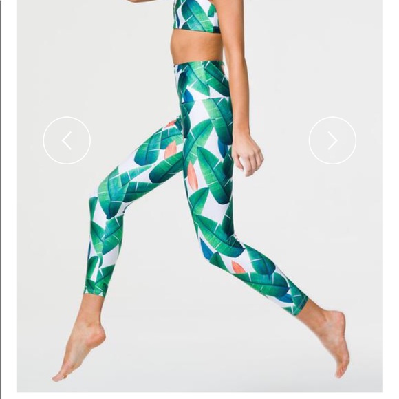 Onzie Pants - Onzie High Waist Palm Print Legging